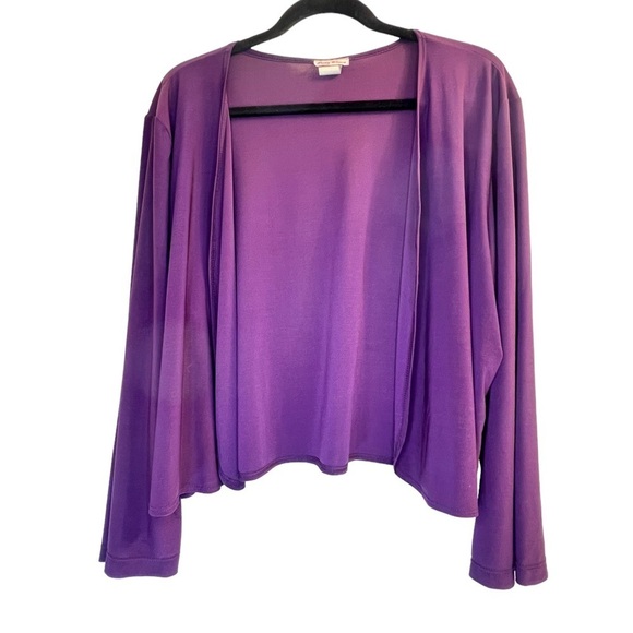 Pretty Woman Women's Dress 3X Sleeveless Long Sleeve Cropped Sweater Purple - Picture 9 of 13